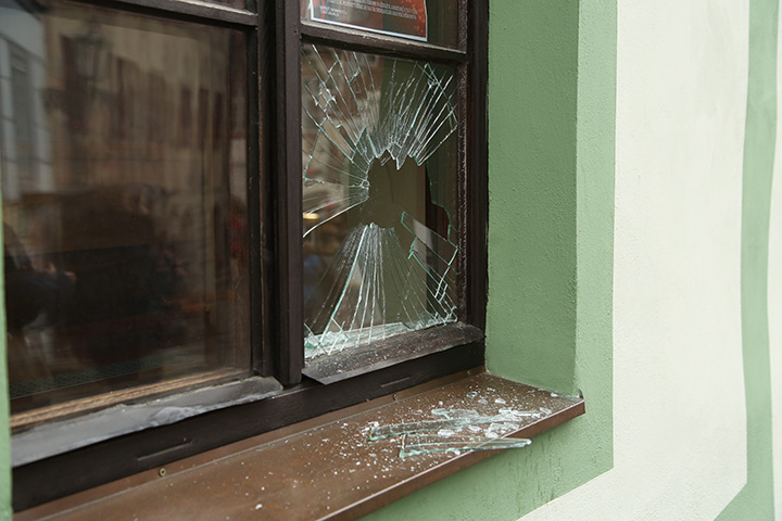 A2B Glass are able to board up broken windows while they are being repaired in Bangor.